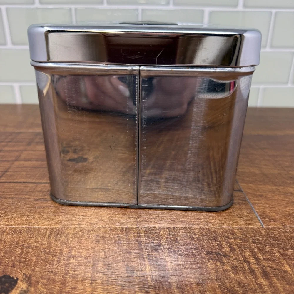 Vintage MCM Masterware Chrome Coffee Canister | Made in USA |‎ Retro Kitchen